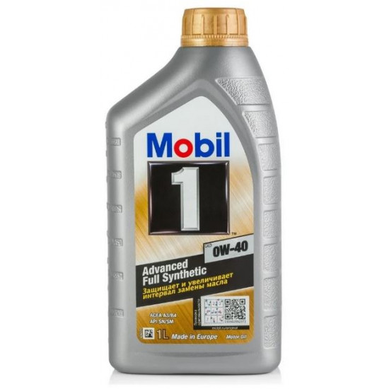 Масло моторное 0w40 1л Mobil 1 FS син.