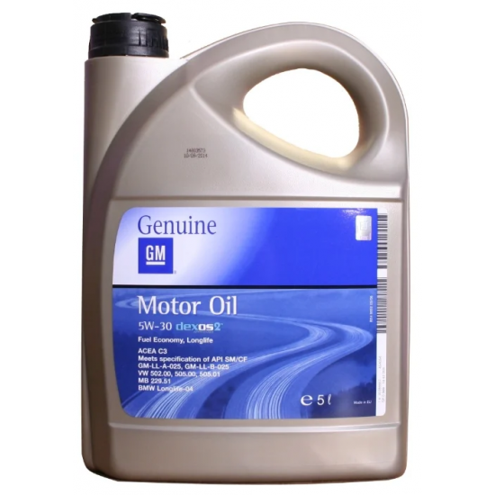 Масло моторное 5w30 5л GM Dexos2 син. Масло моторное 5w30 5л GM Dexos2 син.